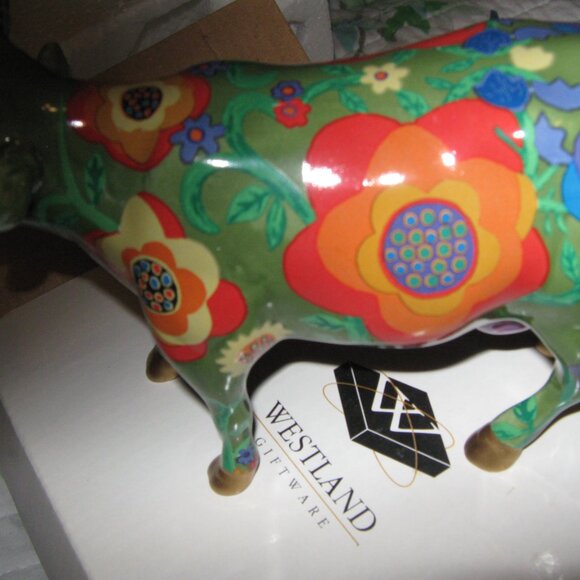 NEW Retired  LA VACHE EFFLEURE - COW PARADE #9200 KANSAS CITY Ceramic 2002 - Picture 8 of 11